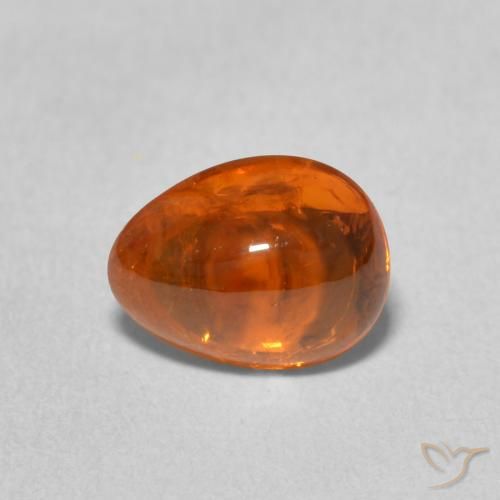 2.39ct Naturale Arancia Fuoco Granato spessartite, Forma a pera, Trasparente