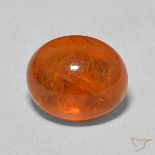 4.85ct Naturale Arancio Medio Granato spessartite, Ovale, Trasparente