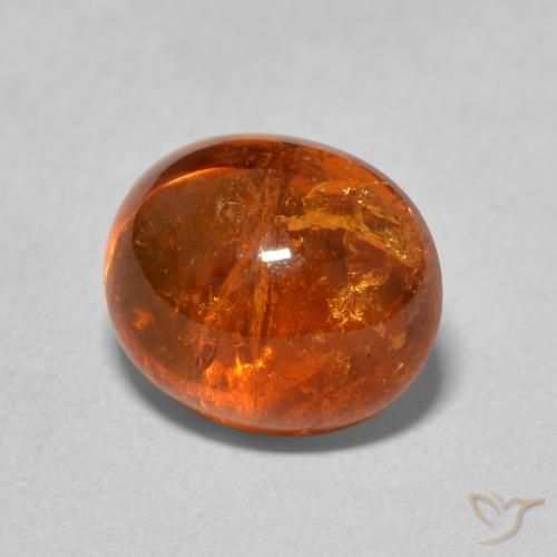 Granato spessartite Arancia Fuoco naturale da 4.92 ct, Ovale, Trasparente
