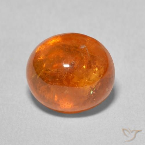 4.57ct Naturale Arancia Fuoco Granato spessartite, Ovale, Trasparente