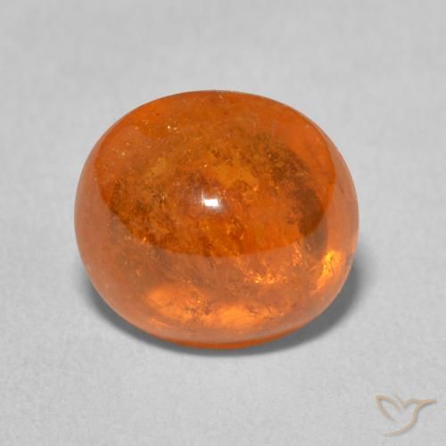 4.52ct Naturale Arancione brillante Granato spessartite, Ovale, Trasparente