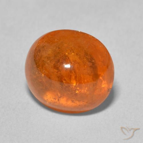 Granato spessartite Arancione brillante naturale da 4.52 ct, Ovale, Trasparente