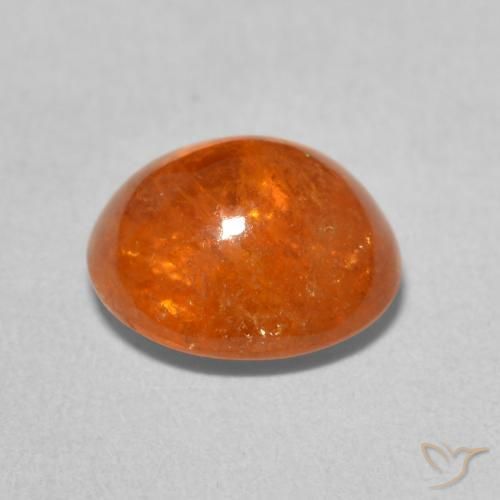 Granato spessartite Arancione brillante naturale da 4.52 ct, Ovale, Trasparente