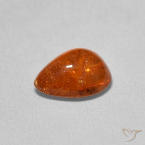 Granato spessartite Arancione Ambra naturale da 2.18 ct, Forma a pera, Trasparente