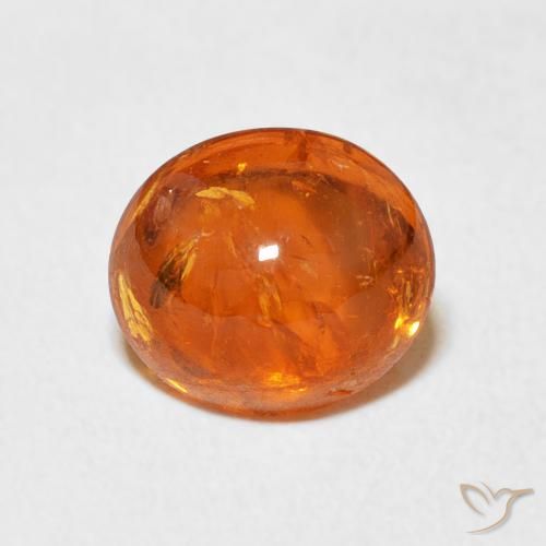 3.94ct Naturale Arancio Medio Granato spessartite, Ovale, Trasparente