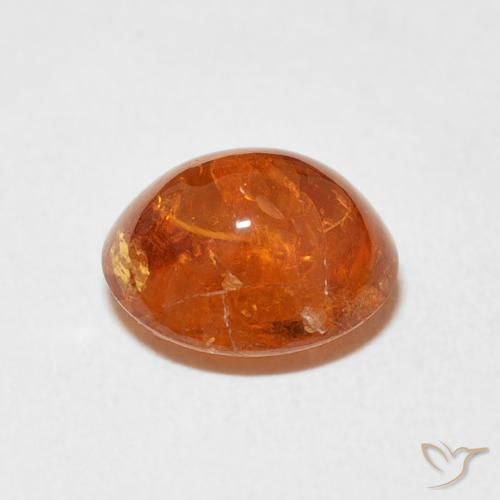 Granato spessartite Arancio Medio naturale da 3.94 ct, Ovale, Trasparente