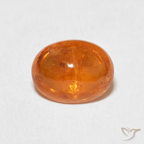 2.20ct Naturale Arancio Medio Granato spessartite, Ovale, Trasparente