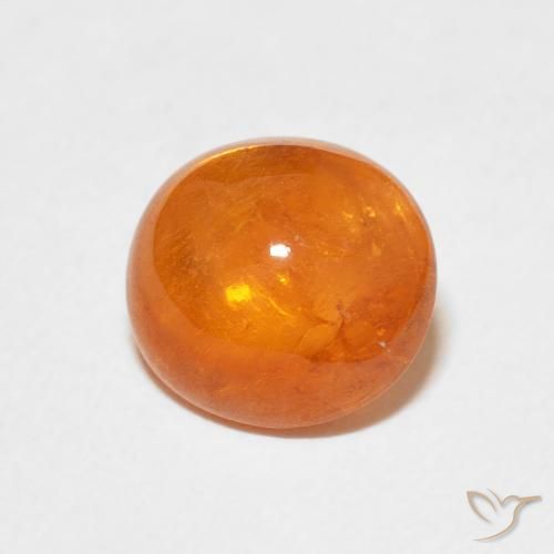 Granato spessartite Arancione rossastra naturale da 3.86 ct, Ovale, Trasparente