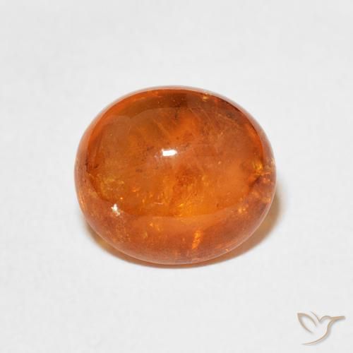 3.68ct Naturale Arancio Medio Granato spessartite, Ovale, Trasparente