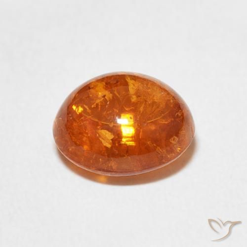 Granato spessartite Arancia Fuoco naturale da 3.25 ct, Ovale, Trasparente