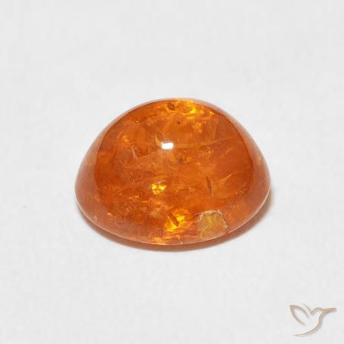 Granato spessartite Arancione brillante naturale da 2.94 ct, Ovale, Trasparente