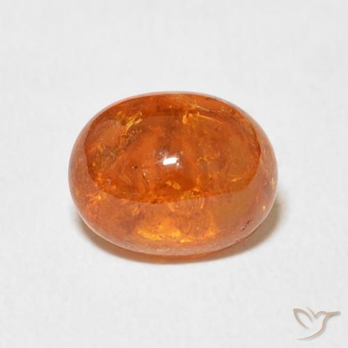 3.09ct Naturale Arancio Medio Granato spessartite, Ovale, Trasparente