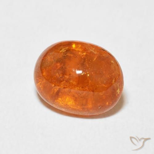 Granato spessartite Arancio Medio naturale da 3.09 ct, Ovale, Trasparente