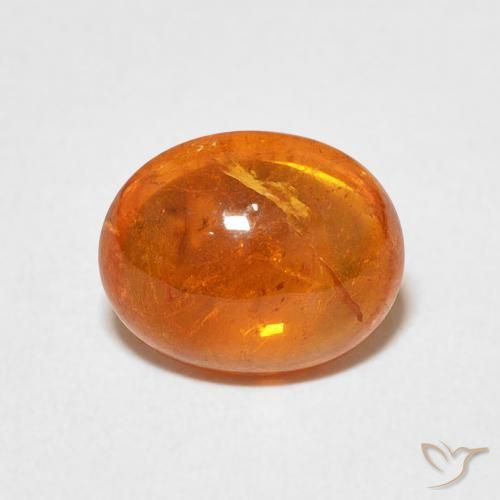 3.24ct Naturale Arancio Medio Granato spessartite, Ovale, Trasparente