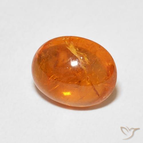 Granato spessartite Arancio Medio naturale da 3.24 ct, Ovale, Trasparente