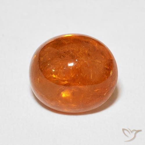 4.79ct Naturale Arancione rossastra Granato spessartite, Ovale, Trasparente