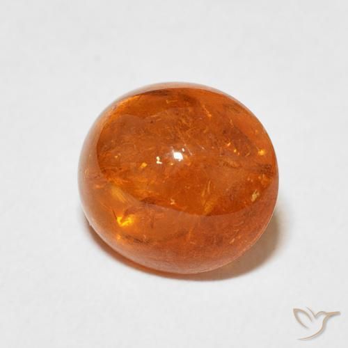 Granato spessartite Arancione rossastra naturale da 4.79 ct, Ovale, Trasparente