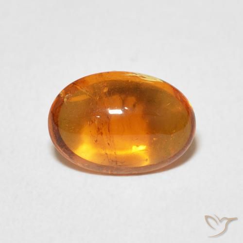 Granato spessartite Arancione rossastra naturale da 2.29 ct, Ovale, Trasparente