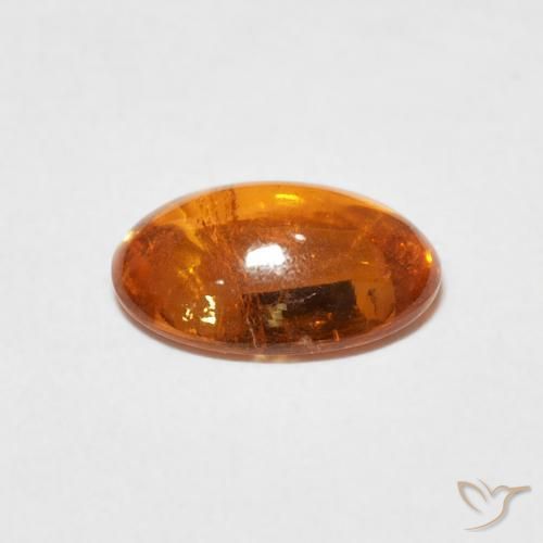Granato spessartite Arancione rossastra naturale da 2.29 ct, Ovale, Trasparente