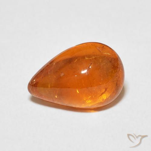 3.02ct Naturale Arancia Fuoco Granato spessartite, Forma a pera, Trasparente