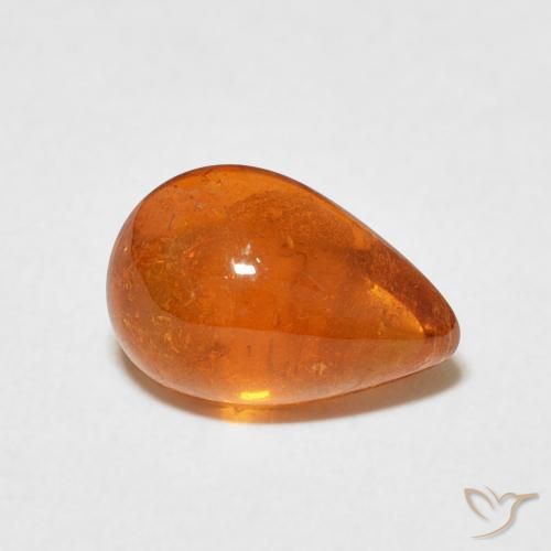 Granato spessartite Arancia Fuoco naturale da 3.02 ct, Forma a pera, Trasparente