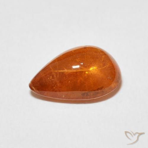 Granato spessartite Arancia Fuoco naturale da 3.02 ct, Forma a pera, Trasparente
