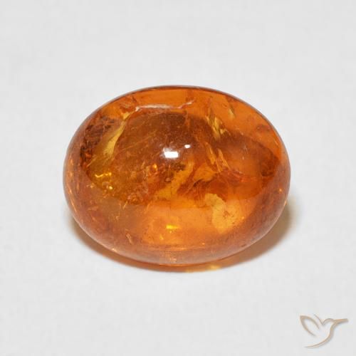 4.38ct Naturale Arancio Medio Granato spessartite, Ovale, Trasparente
