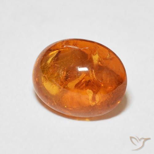 Granato spessartite Arancio Medio naturale da 4.38 ct, Ovale, Trasparente