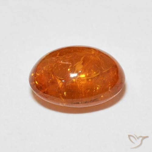 Granato spessartite Arancio Medio naturale da 4.38 ct, Ovale, Trasparente
