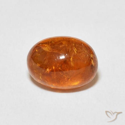 3.21ct Naturale Arancione Ambra Granato spessartite, Ovale, Trasparente