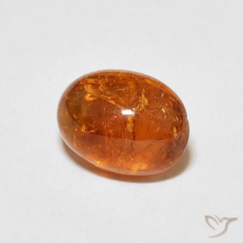 Granato spessartite Arancione Ambra naturale da 3.21 ct, Ovale, Trasparente