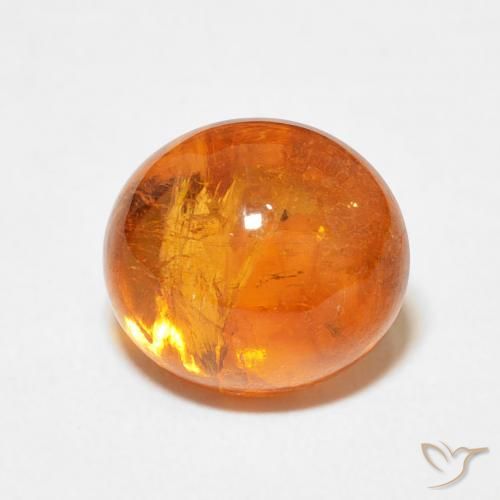 5.78ct Naturale Arancione Ambra Granato spessartite, Ovale, Trasparente