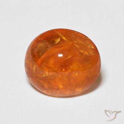 3.53ct Naturale Arancio Medio Granato spessartite, Ovale, Trasparente