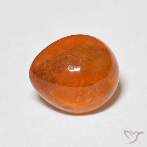 3.04ct Naturale Arancio Medio Granato spessartite, Forma a pera, Trasparente