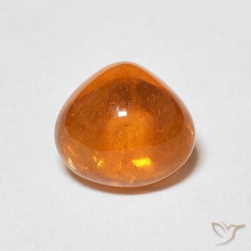 2.21ct Naturale Arancione Ambra Granato spessartite, Forma a pera, Trasparente