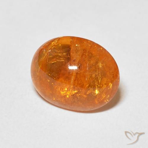 Granato spessartite Arancione Ambra naturale da 3.93 ct, Ovale, Trasparente