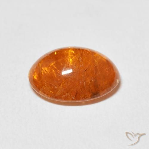 Granato spessartite Arancione Ambra naturale da 3.93 ct, Ovale, Trasparente