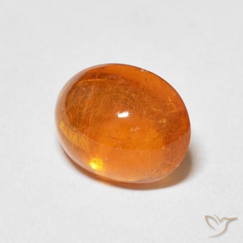 Granato spessartite Arancio Medio naturale da 4.21 ct, Ovale, Trasparente