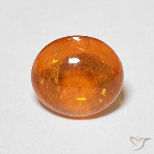 3.36ct Naturale Arancia Fuoco Granato spessartite, Ovale, Trasparente