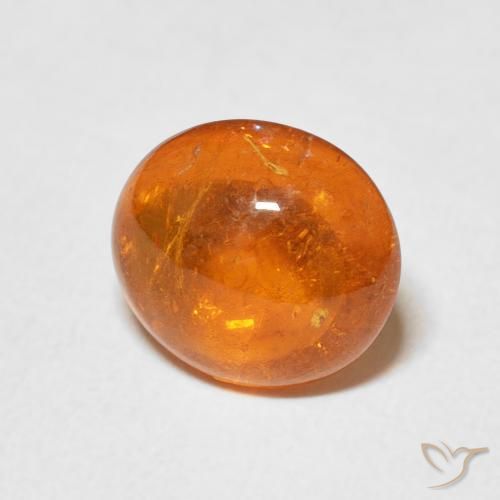 Granato spessartite Arancia Fuoco naturale da 3.36 ct, Ovale, Trasparente
