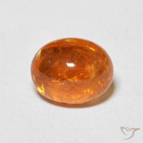 3.17ct Naturale Arancione brillante Granato spessartite, Ovale, Trasparente