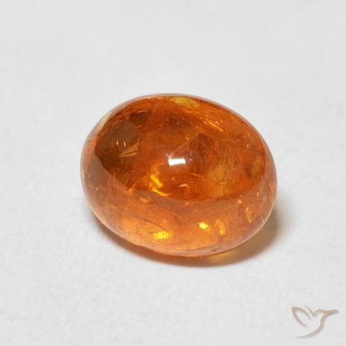 Granato spessartite Arancione brillante naturale da 3.17 ct, Ovale, Trasparente