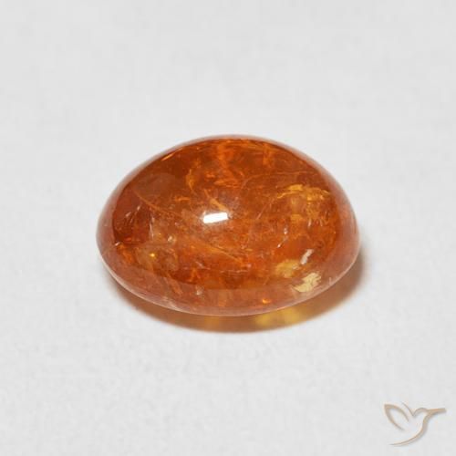 Granato spessartite Arancione brillante naturale da 3.17 ct, Ovale, Trasparente