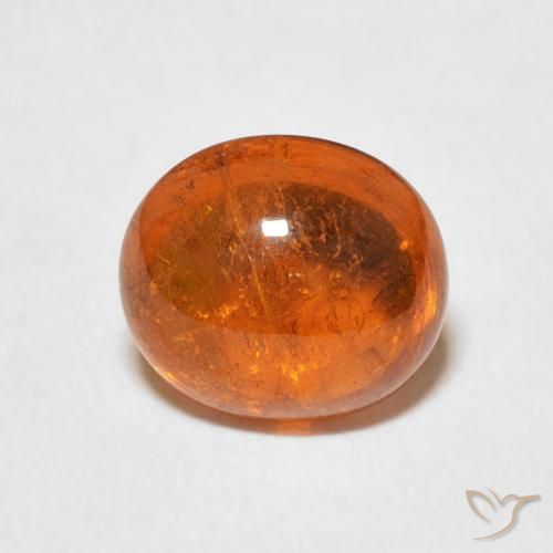 Granato spessartite Arancione scuro naturale da 2.89 ct, Ovale, Trasparente