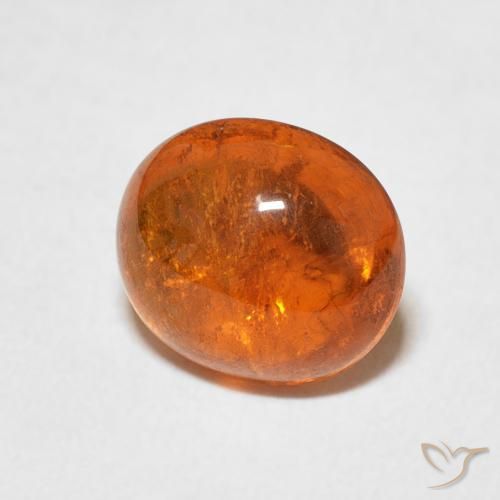 Granato spessartite Arancione scuro naturale da 2.89 ct, Ovale, Trasparente