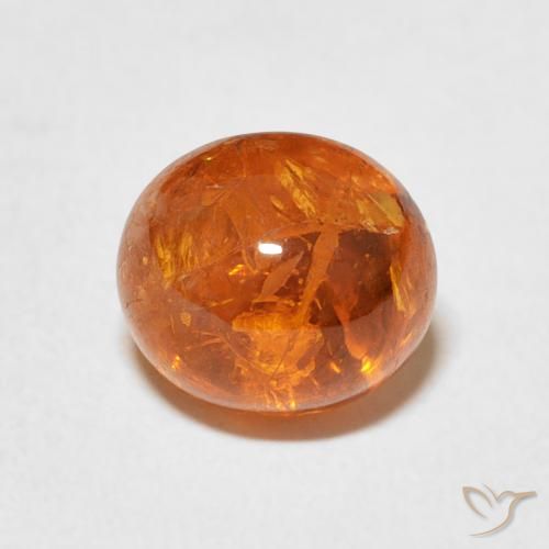 3.49ct Naturale Arancione scuro Granato spessartite, Ovale, Trasparente