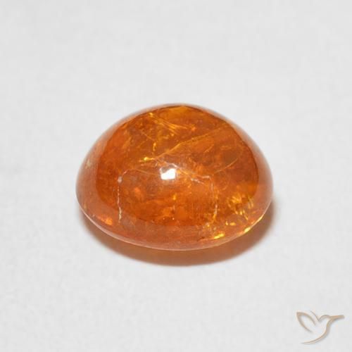 Granato spessartite Arancione rossastra naturale da 2.99 ct, Ovale, Trasparente