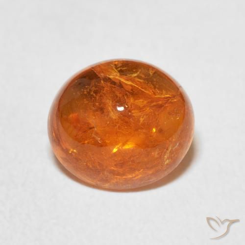 3.22ct Naturale Arancione scuro Granato spessartite, Ovale, Trasparente
