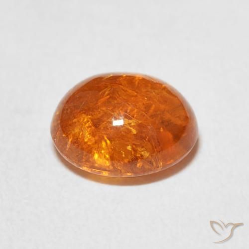 Granato spessartite Arancione scuro naturale da 3.22 ct, Ovale, Trasparente