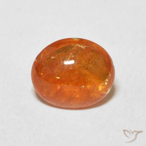 1.91ct Naturale Arancio Medio Granato spessartite, Ovale, Trasparente